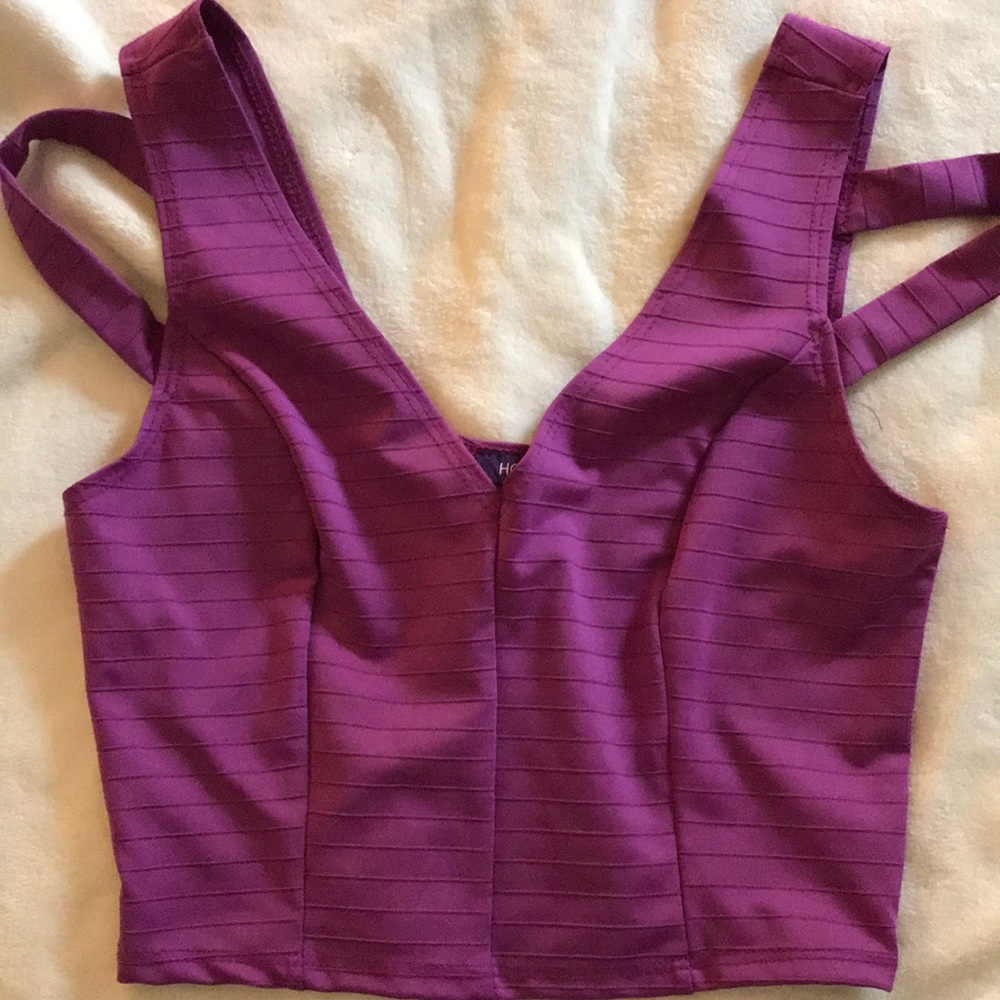 Purple crop top